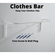 Clothes Bar 60-90CM Rack Rak Almari Palang Sangkut Besi Sidai Gantung Palang Besi Penyangkut Ampain 