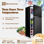 ❄️3 Year warranty❄️2 door Black Fridge 60~148L Large capacity Fridge Refrigerator Household peti ais