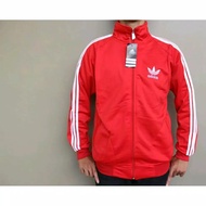 [TERMURAH] Jaket Adidas Tracktop Firebird pria - Hitam Strep putih