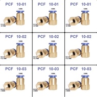 PCF 10-01 10-02 10-03 Pneumatic Fitting 10mm To Internal Thread 1/8" 1/4" 3/s8" Inch