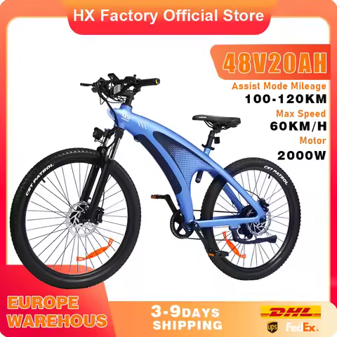 HX Q5 e bikes 2000W electric bicycles 2000W 48V 20A adults electric Bike 27.5Inch Electric Bicycle C