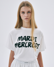 เสื้อยืดลายแปรงโลโก้ MARDI MERCREDI 2025ใหม่