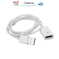 CHAMPIONO 1M-3ft USB 2.0  Audio White Male To Female Cord