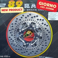 จานเบรค Giorno ขนาด 220มิล Abs 89racing แท้ จานแต่ง จีออโน่ จานเบรคแต่ง ตรงรุ่น ใส่ Click160 ABS ได้