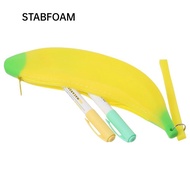 STABFOAM Banana Zero Wallet, Silicone Yellow Silicone Pen Bag, Multifunctional 2.36*7.87 Inch Banana