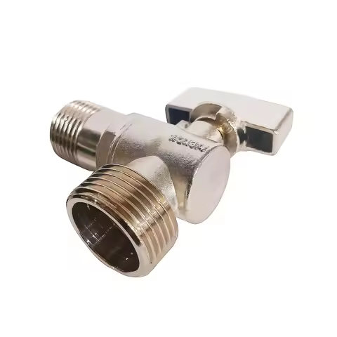 1/2 * 3/4 shot blasting nickel-zinc alloy angle valve faucet, zinc alloy angle valve type faucet