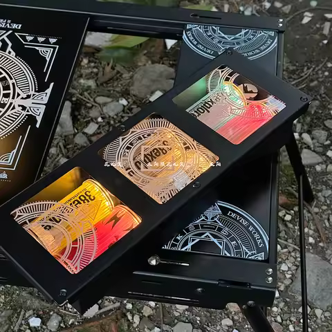 38 Explore Stainless Steel Lamp Show Box Black Coating Holds 6 Lamps IGT 0.5 Unit Size Metal Storage