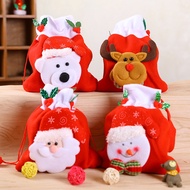 Christmas Candy Gift Bag Cute Christmas Socks Basket Creative Knitted Dolls Santa Claus Snowman Elk