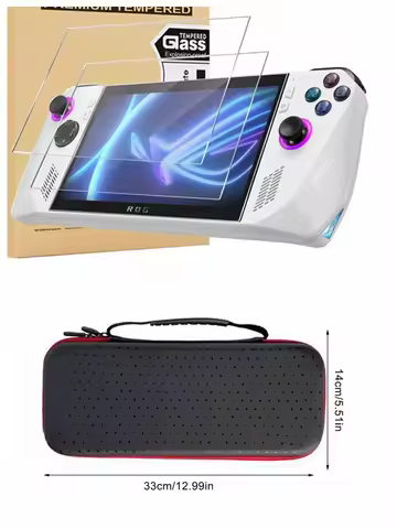 2PCS ROG ALLY tempered film+ROG ALLY storage bag