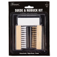 Fiamme Suede and Nubuck Cleaning Kit - Complete Brass & Nylon Brush Set, Suede Eraser for Shoes, Jac