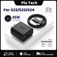For Samsung 45W Super Fast Charging 2.0 Charger for Samsung Galaxy S25 S24 S23 S22 Ultra A23 A35 A55