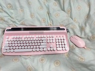 actto粉紅色無線鍵盤+無線滑鼠組