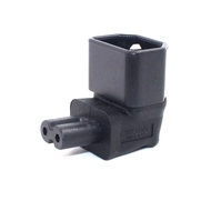 IEC 320 C14 Male to C7 Female Right Angle Power Adapter Plug, Connect C13 and C8 Conversion AC Elect