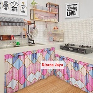 Gorden Kolong Dapur Minimalis- Korden Kolong Ukuran 75x100cm - Tirai Kolong Dapur