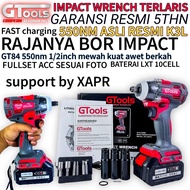 GTools impact wrench type GT84 Torsi 550 Nm Baterai 88 Vf Standart fulset accecories By Xapr