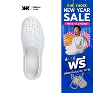 Khkshoes รองเท้าคนหัวครัว รองเท้า  KHK ONE - WHITE -เคเอชเค ชูว สีขาว สีขายดี