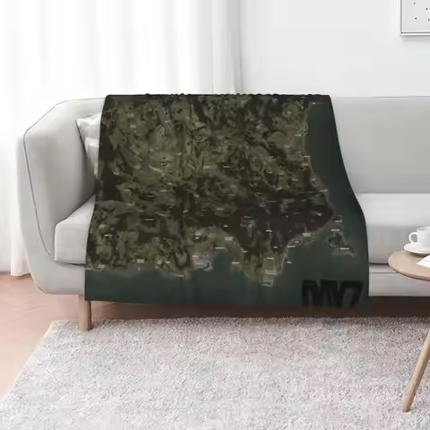 Day Z Map Throw Blanket Ultra Plush Cozy Blanket for Napping Sleeping