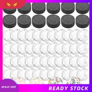 [ap4l43.] 48 Sets Craft Fridge Magnet Fridge Magnet Black +Adhesive Backing and Transparent Clear Gl