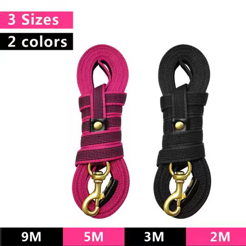 Strong 2/3/5/9M Dog Tracking Leash Durable Nylon Rope Training Leashes Dog & Horse Lunge Rein Leads 