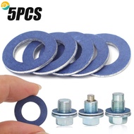 1/5Pcs Car Aluminum Oil Drain Plug Screw Gaskets Replaces Crush Washer Seals Engine Gasket for Toyota Auto Accessories