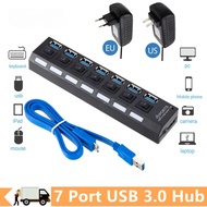 USB 3.0 Hub USB HUB Splitter Multi USB 3.0 Hub Multiple 4/7 Port Hub Splitter With Power Adapter Com