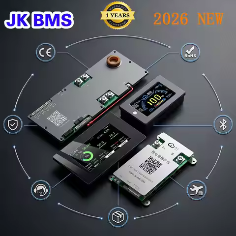 Jikong Smart BMS 8S-16S 48V 150A PB2A16S15P Active Balancer Bluetooth Lifepo4/Li-ion/LTO for Solar H