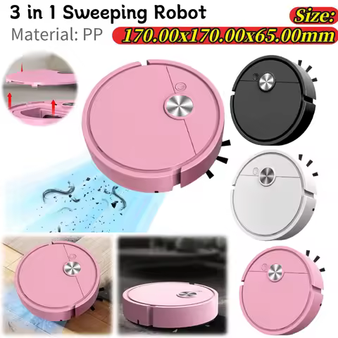 3 in 1 Sweeping Robot Rechargeable Vacuum Mop Robot Sweeping Machine Compact Cleaning Machine for Pe