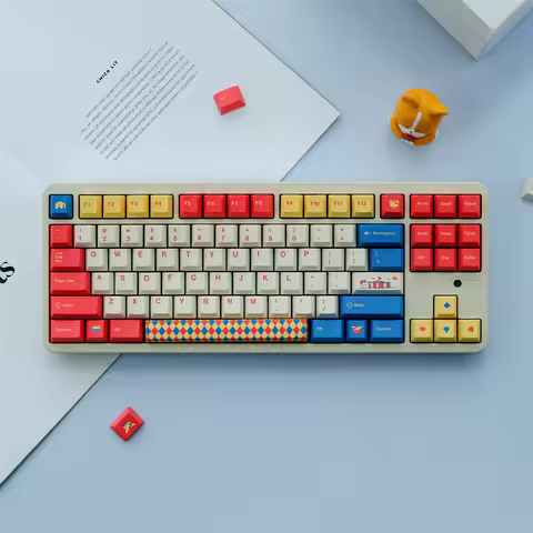 134 Keys Circus Keycaps Cherry Profile PBT Dye Sublimation Keycap For MX Switch Mechanical Keyboard 