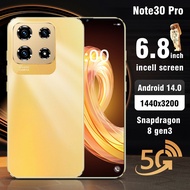 Entertainment Learning Office Three-in-One 5G Network Smartphone Note30 Pro 6.8-Inch HD Large Screen