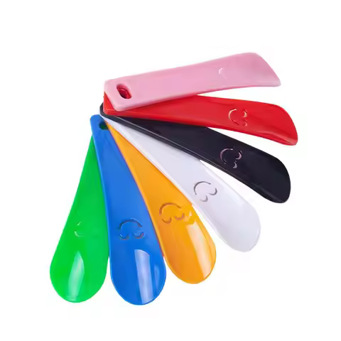 3PCS Smiley Pattern Portable Shoe Horn Smiley Pattern Labor Saving Shoe Spoon Helper Home Travel Sho