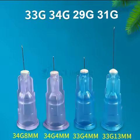 31G 4mm 6mm Disposable Plastic Medical 29G 33G 34G Beauty Painless Small Needle Sterile Injector Tat