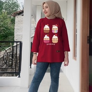 Top women's 3/4 sleeve oversize t-shirt jumbo long sleeve women's t-shirt premium women's long sleev