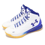 Under Armour 籃球鞋 Curry 1 Dub Nation 男鞋 白 藍 咖哩 勇士 高筒 緩衝 運動鞋 UA 3024397101