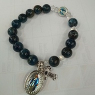 Blue apatite Rosary bracelet 10mm