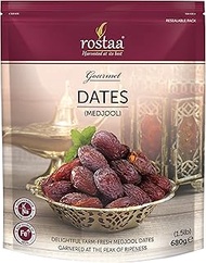 Rostaa Medjool Jumbo Dates, 680g (Gluten Free, Non-GMO &amp; Vegan)