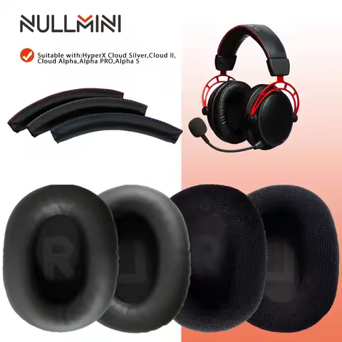 NullMini Replacement Earpads for HyperX Cloud Silver,Cloud II,Cloud Alpha,Alpha PRO,Alpha S Headphon