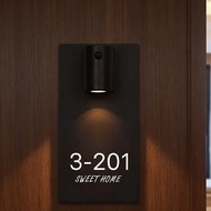 LED Acrylic Number Plaque Customize- Modern House Address Sign for Door/Wall - Premium Room Number P