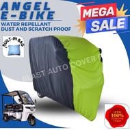 ANGEL E-BIKE WITH BACK PASSENGER SEAT FULL COVER HIGH QUALITY - WATER REPELLANT SCRATCH AND DUST PROOF - BUILT IN BAG