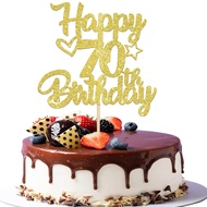 1 PC Happy 70th Birthday Cake Topper Happy Birthday Cake Decorations for 70th Birthday Cake Topper