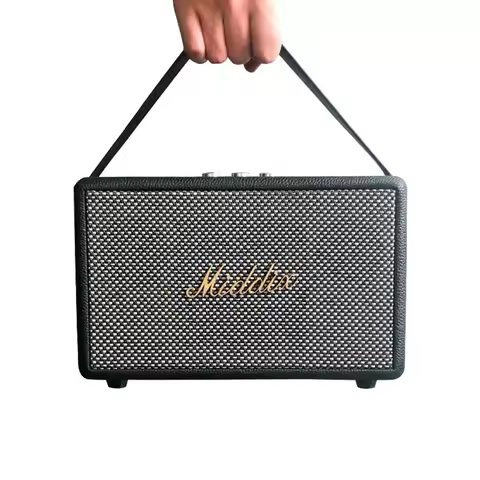Portable retro bluetooth speaker AUX music player outdoor subwoofer high quality home computer speak