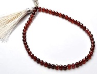 GEMS-WORLD BEADS GEMSTONE 1 Strand Natural 39.50 Carets 8 Inches Strands, Super Rhodolite RED Garnet