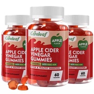 CareLeaf Apple Cider Vinegar Gummies / 1000mg ACV / Vitamin B12 and B6 Support Supplement / Vegan Ap
