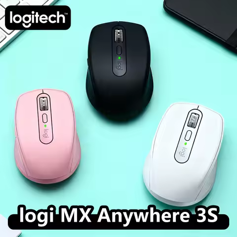 Logitech-Master Series MX Anywhere 3S Bluetooth Wireless Silent Mouse, Soft Sound, Office Female Tab