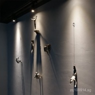 American Creative Art Small Figure Background Climbing TV Bar Industrial Style Living Room Wall Deco