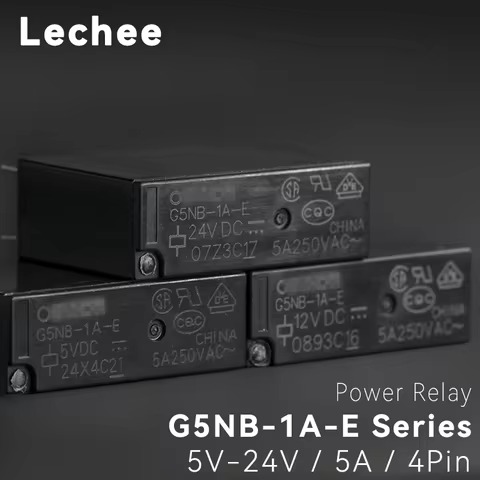 5pcs/set New Authentic Original Power Relay G5NB-1A-E-5VDC 12VDC 24VDC DC5V 12V 24V 4-PIN 5A