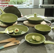 [Germany] Lowenthal Avocado Nature Frying Pan Wok Grill pan Glass lid Series