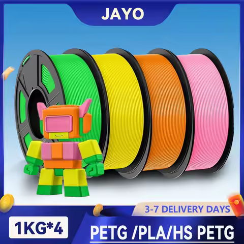 JAYO 4Rolls 3D PLA/ PETG/ High Speed Matte PETG Printer Filament 1.75mm 3D Printer Filament 5.5KG Ne