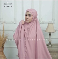 [COD] Mukena Dewasa Traveling Polos Ameena 2in1 Resleting Katun Premium Elegan