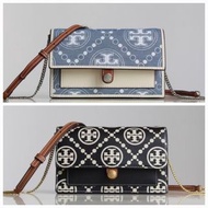 👍💯🗽✈️🧾正貨有單 100%  real and new Tory Burch Monogram 系列經典風琴款袋，浮雕工藝實物超靚 size 19.5*12.5*4.5cm，(outlet團購直送