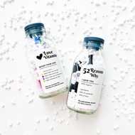 52 REASONS WHY I LOVE YOU & LOVE VITAMIN BOTTLE